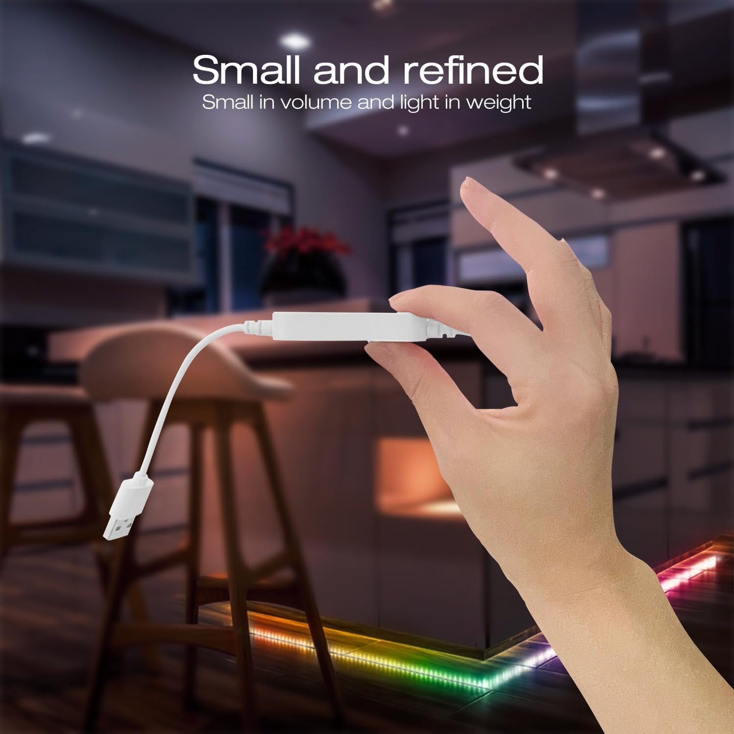 GLEDOPTO WLED ESP32 Mini LED Strip Controller RGB IC Digital with Mic Music Sound Mode DC5V USB Dynamic WS2811 WS2812 WS2812b WS2814 WS2815 SK6812 Addressable LED Strip