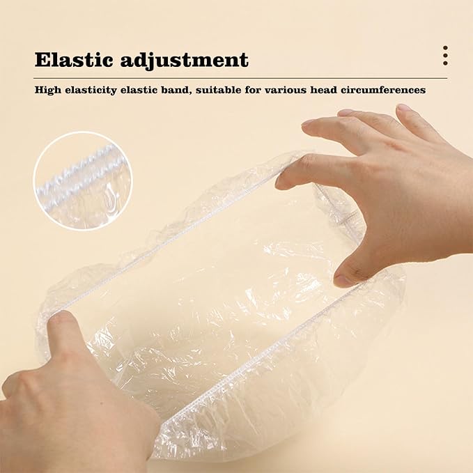 200 PCS Disposable Shower Caps Thickened Waterproof Hair Bath Caps - Image 3