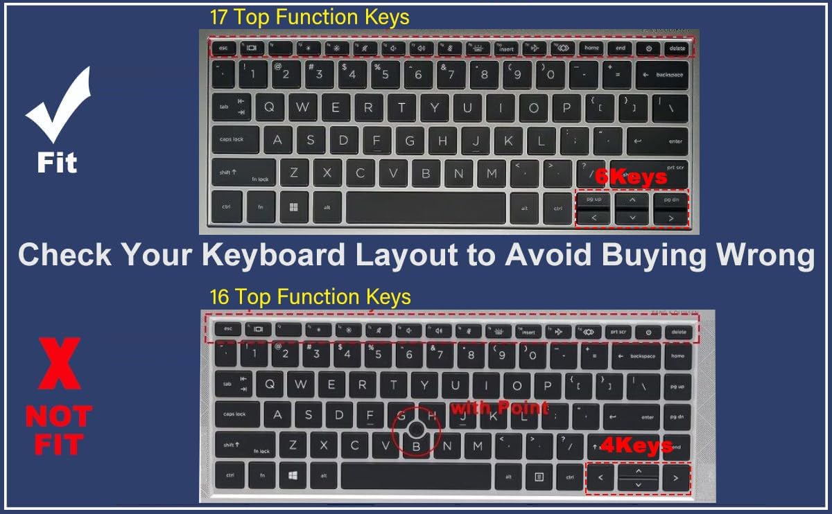 Keyboard Cover for HP EliteBook 830 835 840 845 1040 G9 G10 2023 2022 13.3 14 inch Laptop Accessories Keyboard Protective Skin (Not fit 840 845 1040 G8 G7 G6 G5 G4 G3)-OmbreMint