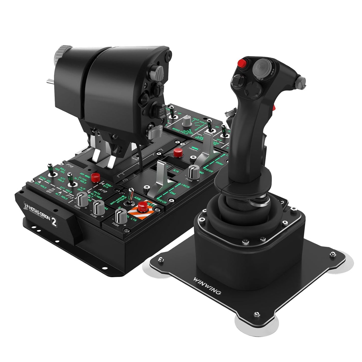 WINWING Orion2 HOTAS Metal Warthog: StriktAce EX II Metal Throttle Grip - Unprecedented Immersive Flight Experience, 57 Physical Switches, Four-Speed Dial Wheel Switch,With Dual Throttle Connectors