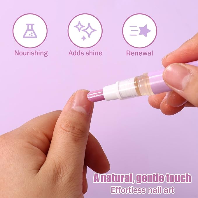 2pcs 2 in 1 Cuticle Oil Pusher Pen, Portable Ceramic Cuticle Remover Pusher - Image 4