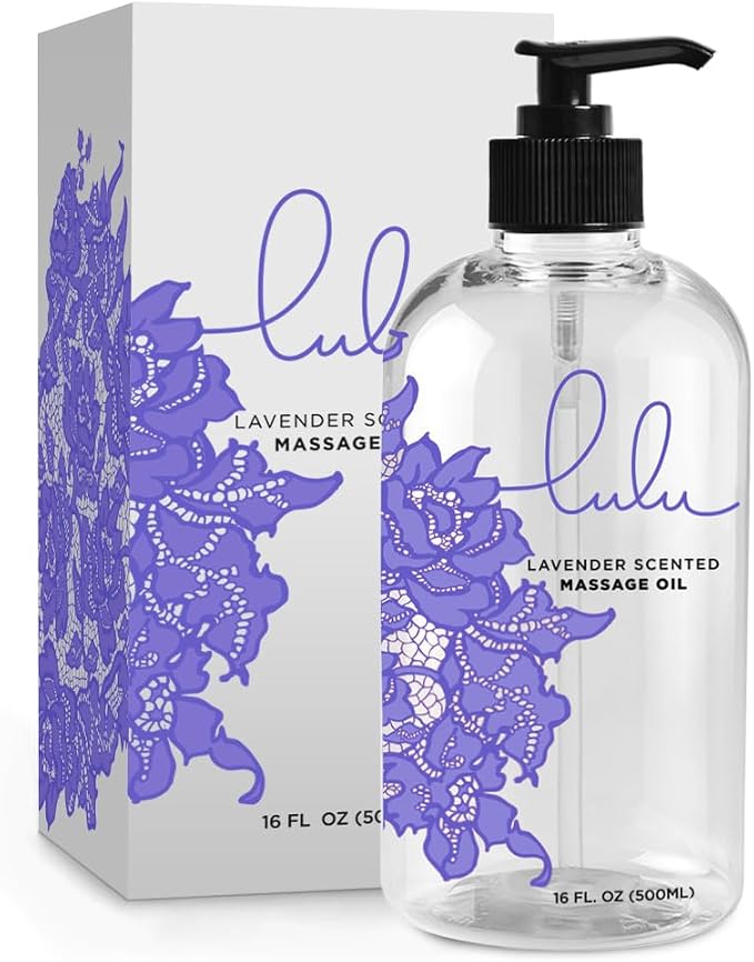 Lulu Lavender Massage Oil with Jojoba & Lavendar Oils, Nourishing Aromatic by LuluLubesandMassageoils