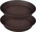 2 Pack of 26 inch Plant Saucer Round, 4.2" Depth Tray, Large Deep Plant Saucers by Bleuhome