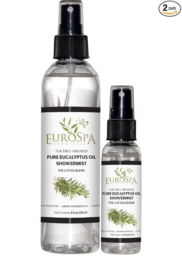 EuroSpa Aromatics Pure Eucalyptus Oil ShowerMist and Steam Room Spray, by EuroSpa+Aromatics