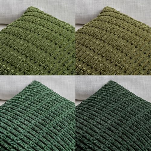 Fancy Homi Set of 4 Green Spring Decorative Throw Pillow Covers 12x12 Inch - Image 4