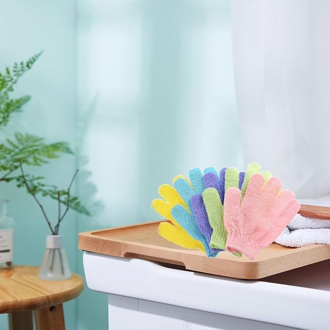 MOLOPPO 2 PCS Exfoliating Glove, Scrub Gloves Exfoliating, Body Exfoliator - Image 6