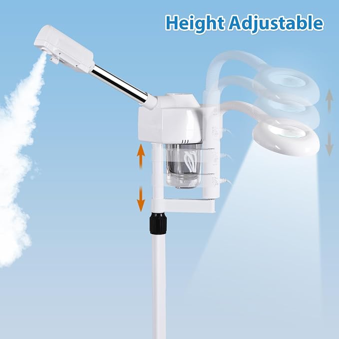 2 in 1 Facial Steamer 5X Magnifying Lamp - Image 7