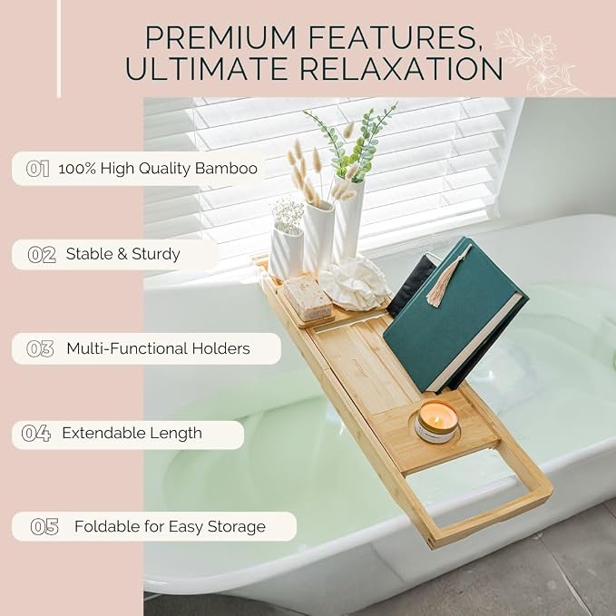 Bath Pillow and Bathtub Tray Set - Image 7