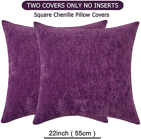 GAWAMAY Decorative Square Throw Pillow Covers 22x22 Inch Set of 2, Super Soft - Image 6