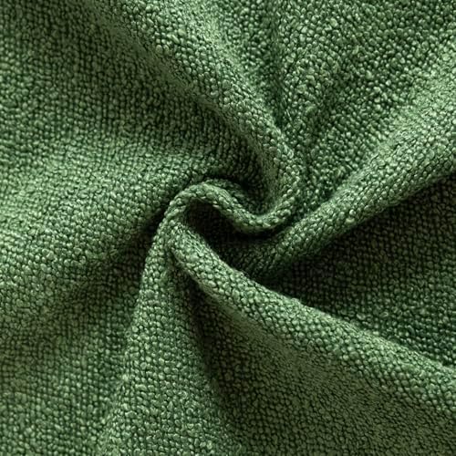 Foindtower Decorative Textured Boucle Throw Pillow Cover 24x24 Forest Green - Image 3
