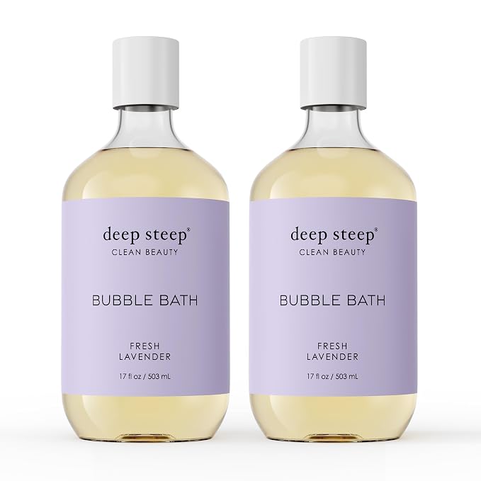 Deep Steep Bubble Bath, Fresh Lavender 17 oz – Hypoallergenic, Clinically by DeepSteep