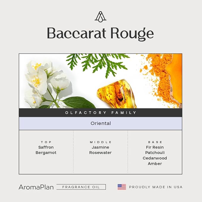 AromaPlan Hotel Scents Inspired by Baccarat Rouge 5 Fl Oz, Home Luxury Aroma & - Image 2