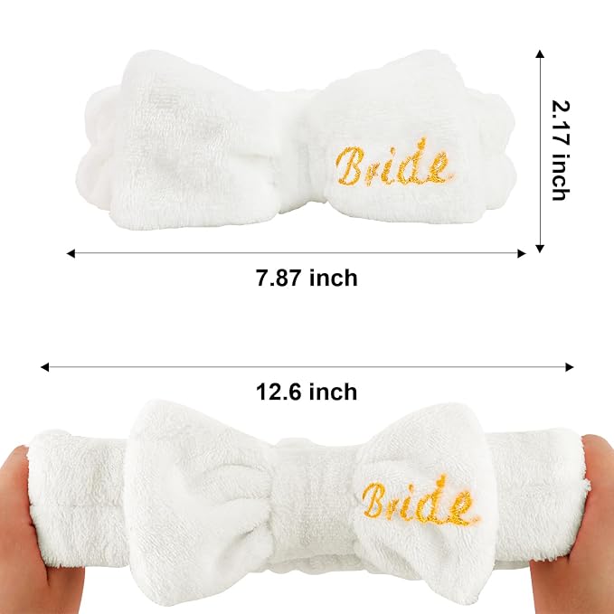 Semato Bachelorette Party Favor Set Bride & Bridesmaid Spa Headband - Image 3