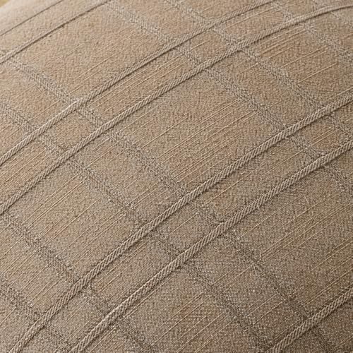 MIULEE Long Lumbar Throw Pillow Cover 14x36 Soft Linen Check Decorative - Image 2