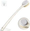 Back Scrubber for Shower, Long Handle Exfoliating Brush, Dual-Sided Bath Brush by CYMPHW