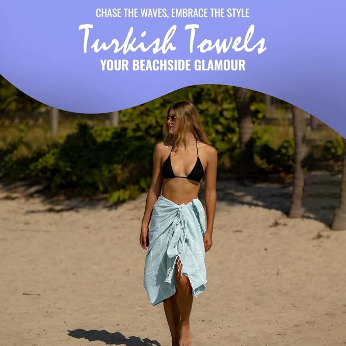 Turkish Towels Cotton Bath Beach Spa Sauna Hammam Yoga Gym Hamam Towel Fouta - Image 3