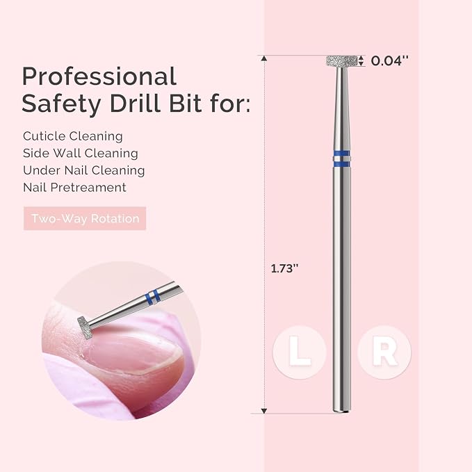 MelodySusie 4mm Super Short Barrel Cuticle Clean Nail Drill Bit 3/32'' - Image 5