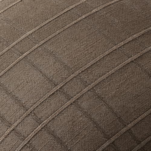 MIULEE Linen Plaid Pillow Covers Fall Decorative 20x20 Dark Coffee - Image 2