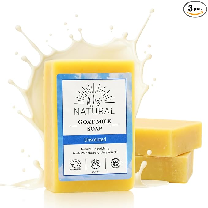 Goat Milk Soap Bar, Unscented by WayNatural