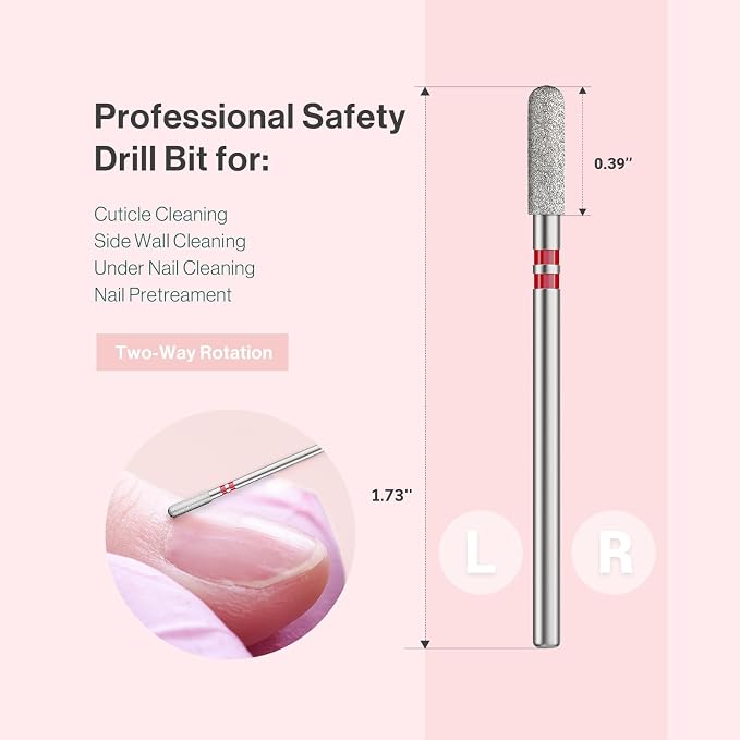 MelodySusie 3mm Rounded Top Barrel Cuticle Clean Nail Drill Bit 3/32'' - Image 5