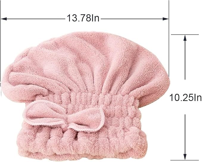 Jseng 3PC Microfiber Hair Towel Caps, Extreme Soft & Ultra Absorbent, Fast - Image 3