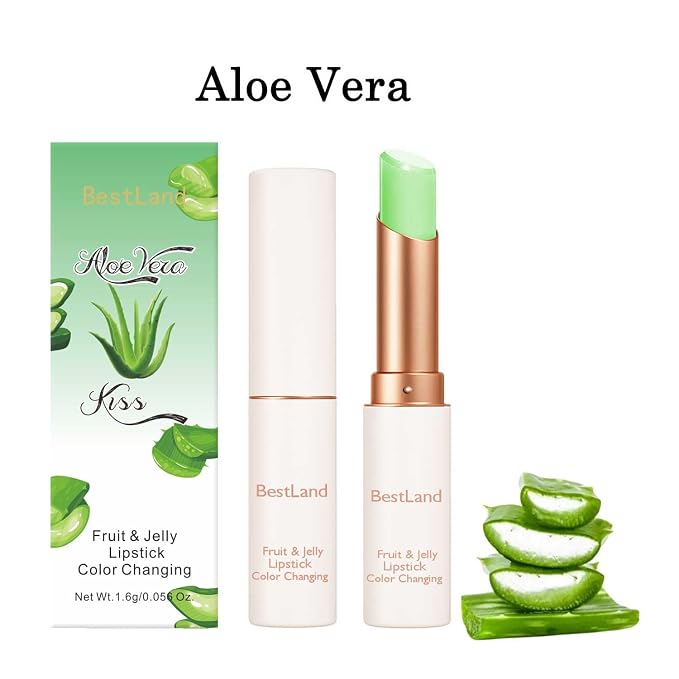 3 Pcs/Set Strawberry, Peach & Aloe Jelly Lipstick Set, Color Changing Lip And - Image 6