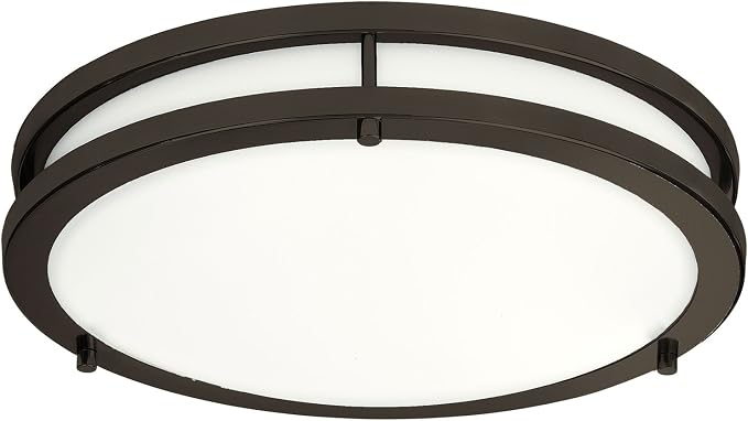 LB72121 LED Flush Mount Ceiling Light, 12 inch, 15W Dimmable 1200lm, 4000K Cool by Light+Blue+USA