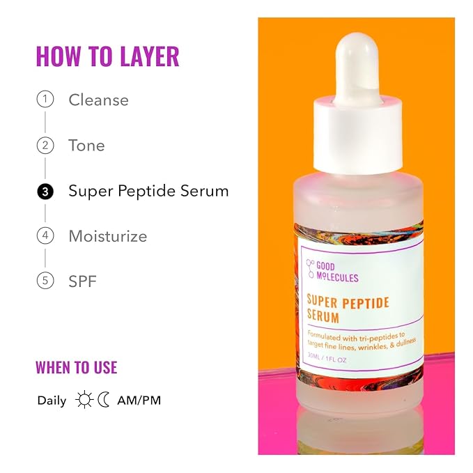 Good Molecules Super Peptide Serum Pack 2 – 1 fl oz / 30 ml Each | Lightweight - Image 5