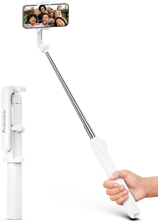 67‘’ Selfie Stick, Phone Tripod with Wireless Remote Control, Portable Selfie Stick Tripod for Photograph, Live Streaming, Video Recording, Compatible with All Cell Phones, White