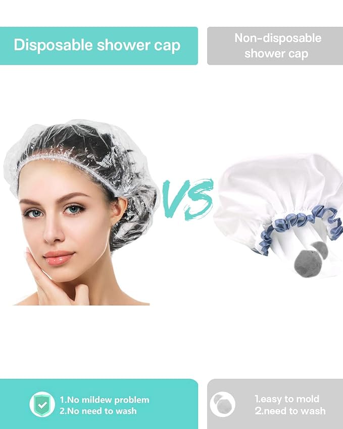 Auban 30PCS Disposable Shower Caps, Individually Wrapped Larger & Thicker - Image 4