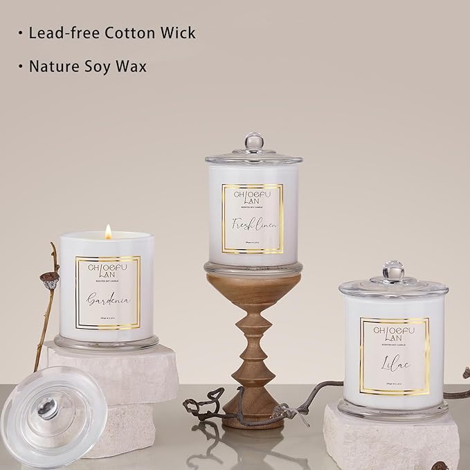 Chloefu LAN Rose Scented Candles, Oud Candle Gifts - Image 5