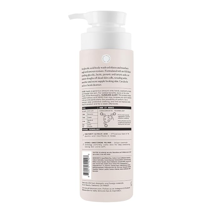 Naturium The Smoother Glycolic Acid Exfoliating Body Wash, Soft & Smoothing - Image 2