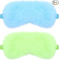 2 Pcs Plush Leopard Eye Mask Soft Sleeping Blindfold Eye Cover Comfortable by WY+LIGHTING+LEVEL