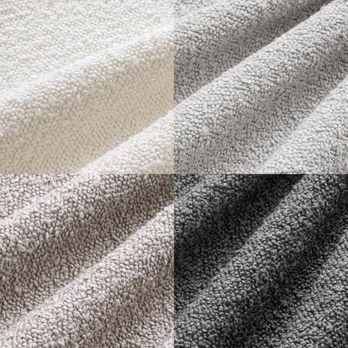 MIULEE Decorative Boucle Throw Pillow Covers 20x20 Inch Grey Set of 4 - Image 5