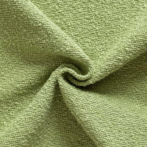 Foindtower Decorative Textured Boucle Throw Pillow Covers 18x18 Lime Green - Image 3