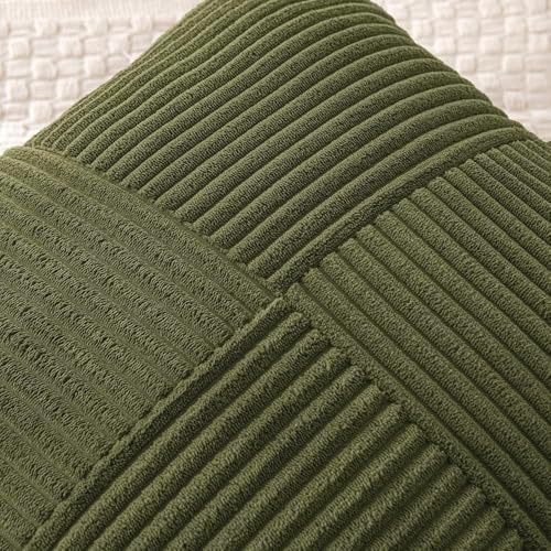 MIULEE Olive Green Decorative Throw Pillow Covers - Image 2