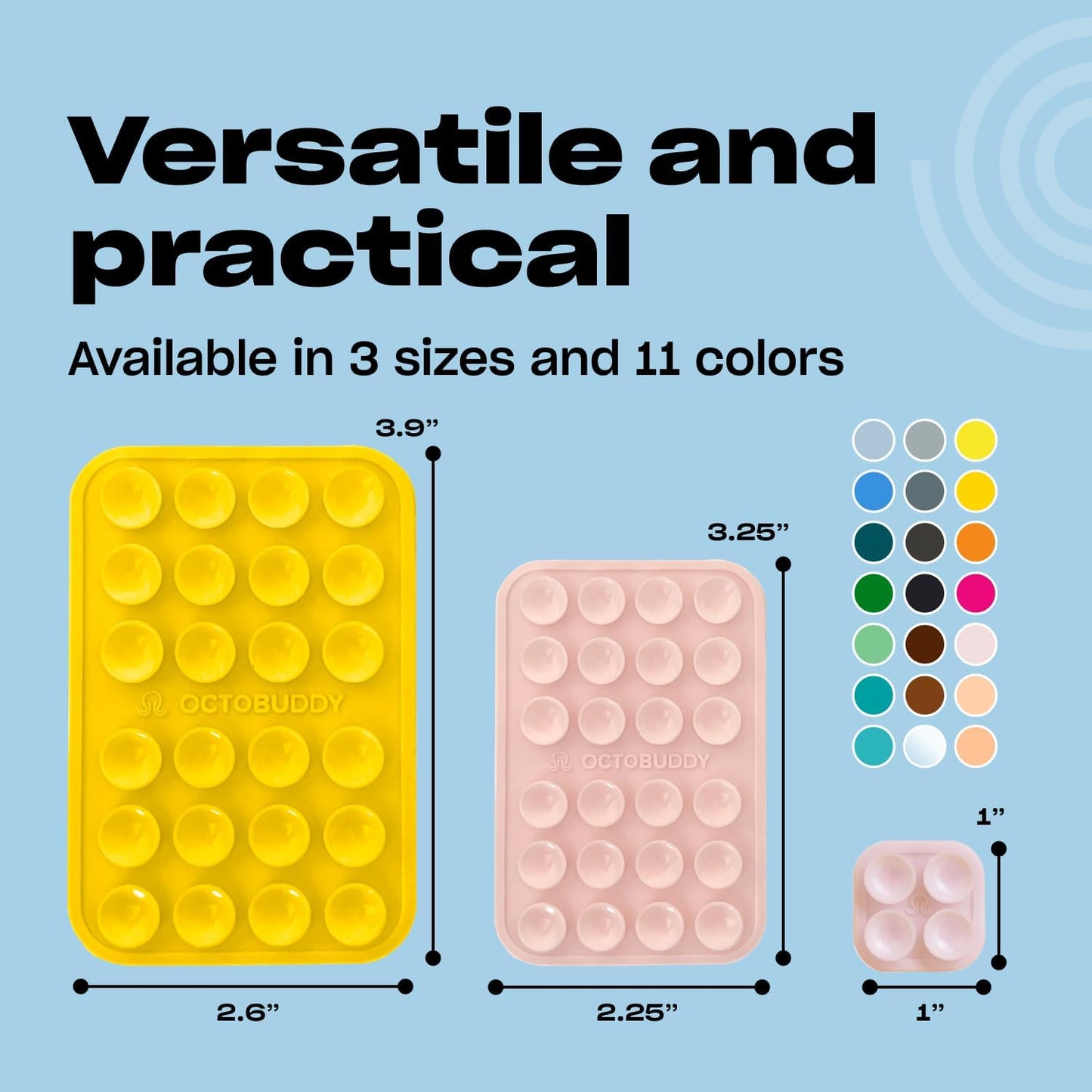 Classic MAX - Silicone Suction Phone Case Adhesive Mount - Hands-Free, Strong Grip Holder for Selfies and Videos - iPhone and Android Compatible - 2.6″ x 3.9″, Yolk Yellow