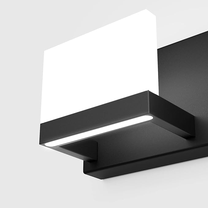 Tipace 4 Lights Modern Black Vanity Light Up and Down Black LED Vanity Light - Image 6