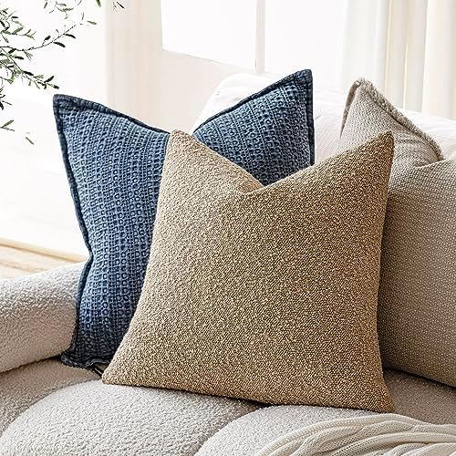 Foindtower Decorative Textured Boucle Throw Pillow Covers 16x16 Inch - Image 5