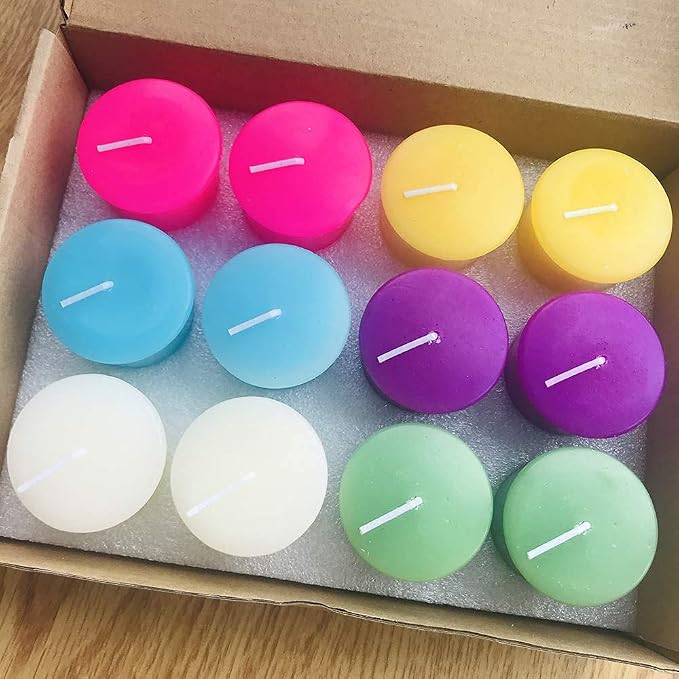 15 Hours Scented Votive Candles, 12 Packs Variety Colored Aroma Votives - Image 7
