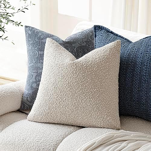 Foindtower Decorative Textured Boucle Throw Pillow Covers 22x22 Inch - Image 5