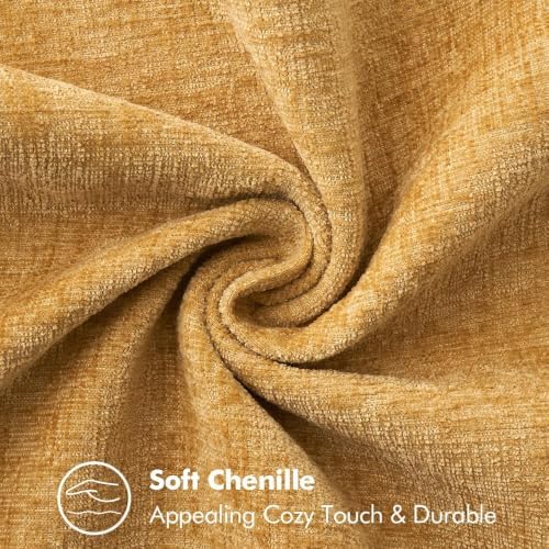 MIULEE Decorative Couch Throw Pillow Covers 20x20 Inch Gold 2 Pack - Image 3