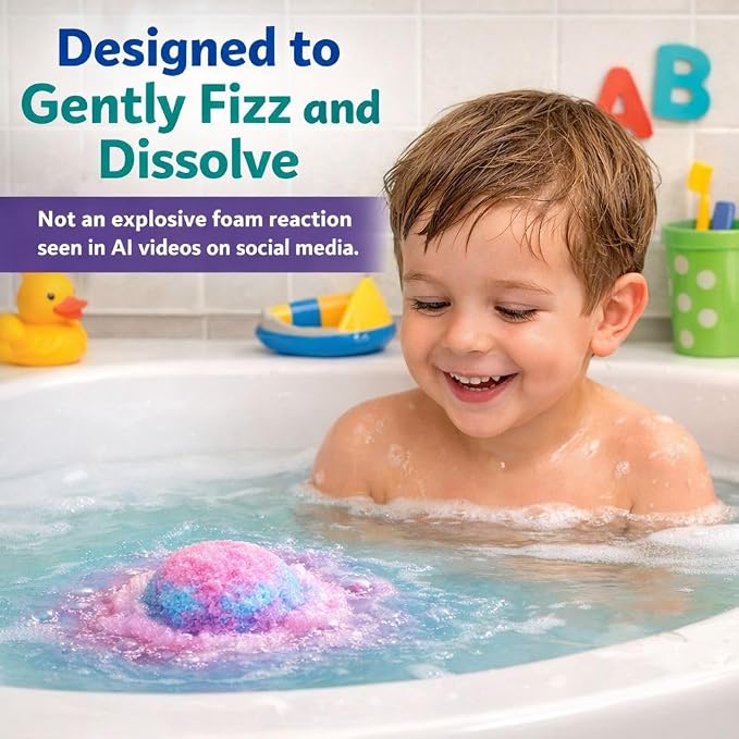 Bath Bombs for Kids with Surprise Inside, 12 Bubble Bath Fizzies with Jungle - Image 2