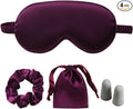 Silk Satin Sleeping Eye Mask, Dark Purple Sleep Eye Mask Night Blindfold by LCBD