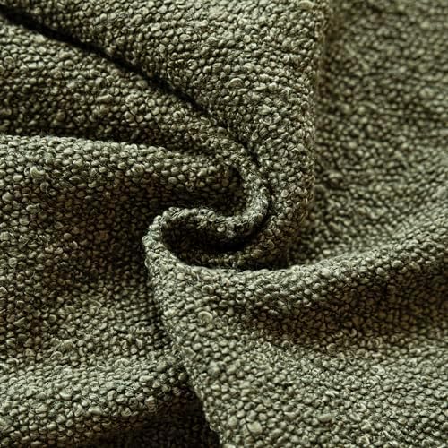 Foindtower Decorative Textured Boucle Throw Pillow Covers 20x20 Moss Green - Image 3