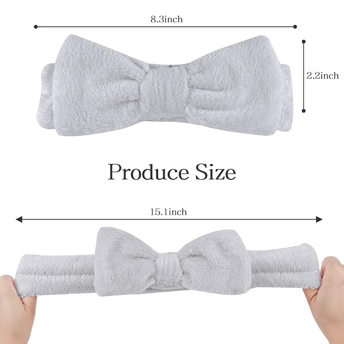 Casoty 6 Pcs Hair Band, Soft Coral Fleece Spa Headbands - Image 6