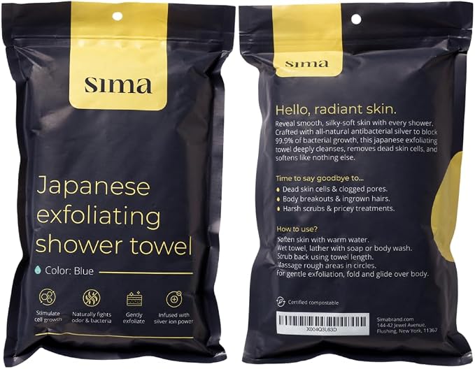 Sima Brand Exfoliating Washcloth Face & Body Scrub Towel - Image 9
