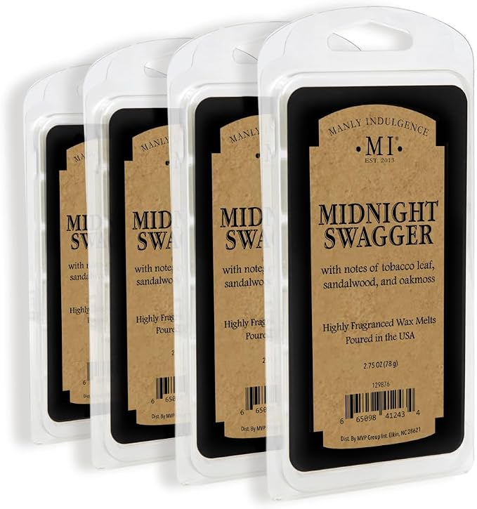 Manly Indulgence Midnight Swagger Scented Wax Melts, Wax Melt Warmer Cubes by ManlyIndulgence