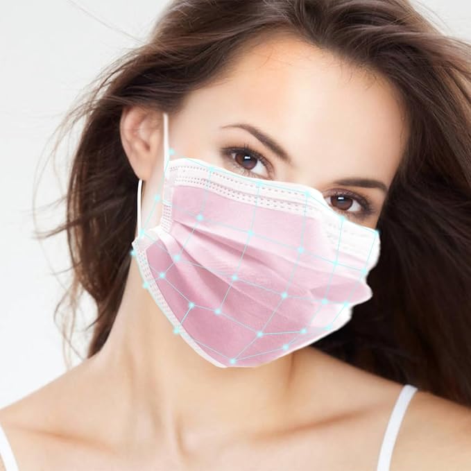 100Pcs 5 Color Disposable Face Mask, 3 Ply Breathable Masks - Image 4