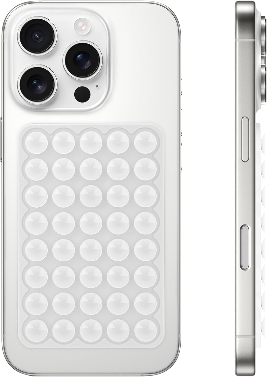 Silicone Suction Phone Case Mount, Non Slip Suction Cup Phone Mount, Phone Accessories Holder for Selfies and Videos, Translucent